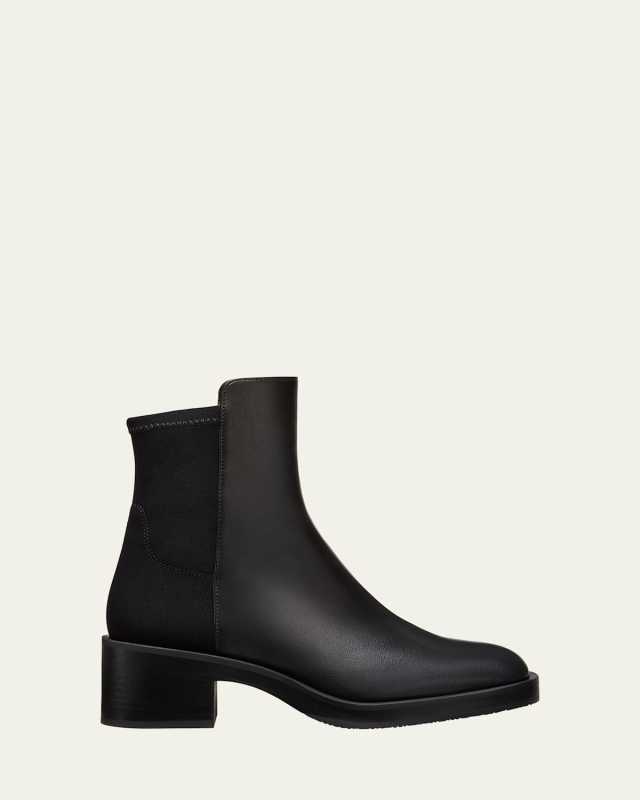 Kaia Stretch Leather Ankle Booties